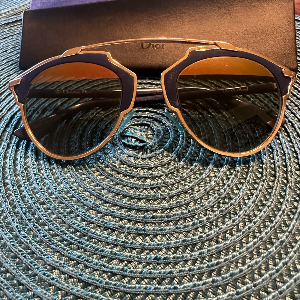 Dior SoReal Blue and Rose Gold Sunglasses